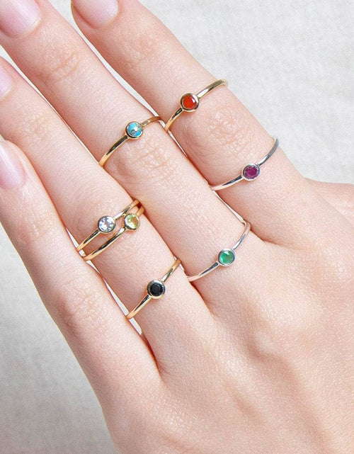 Load image into Gallery viewer, Tiger Eye Silver or Gold Ring by Tiny Rituals
