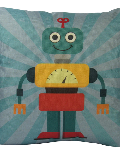 Load image into Gallery viewer, Robot | Blue |  Fun Gifts | Pillow Cover | Home Decor | Throw Pillows | Happy Birthday | Kids Room Decor | Kids Room | Room Decor by UniikPillows
