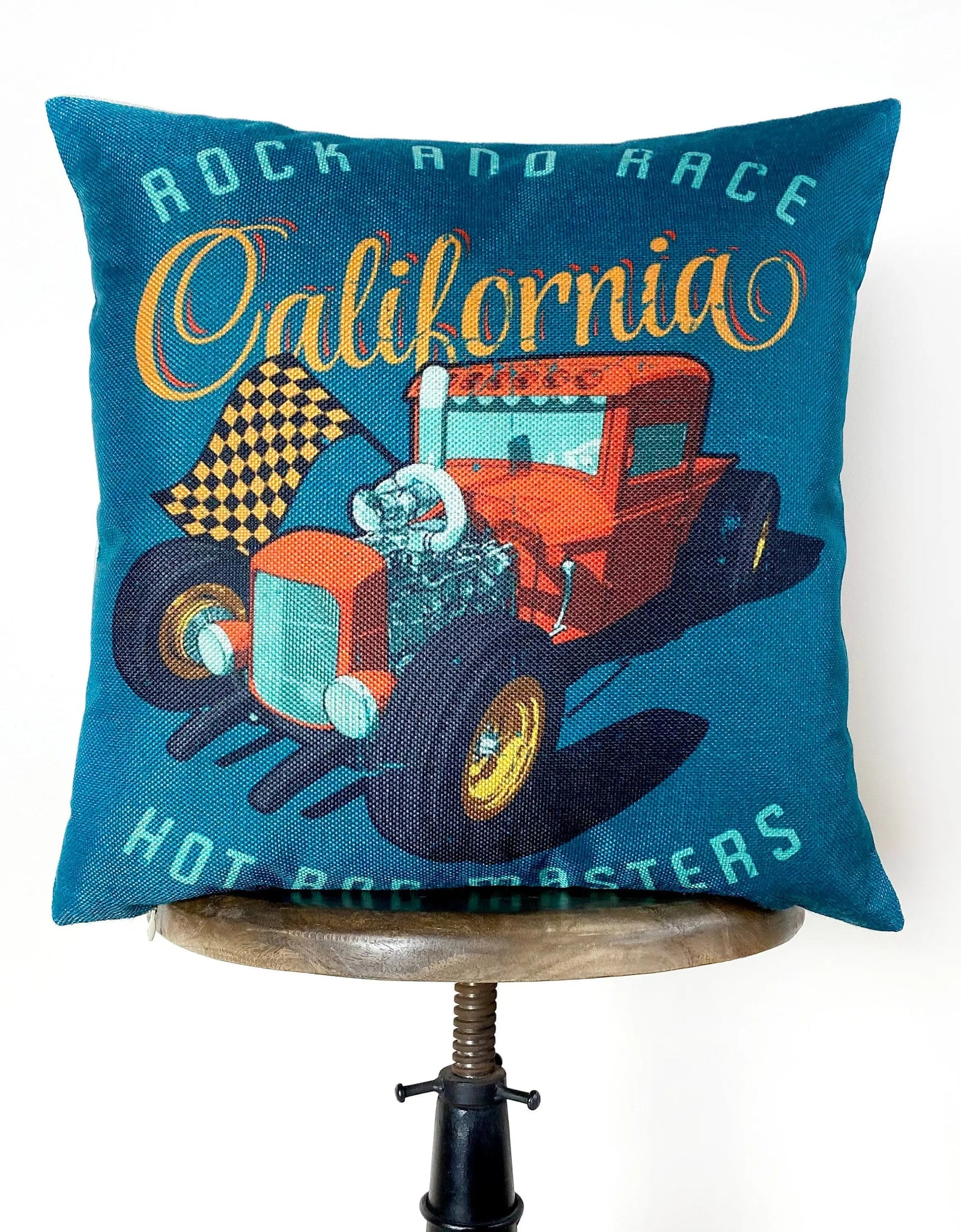 Rock and Race Hot Rod | Pillow Cover |  Throw Pillow | Fathers day | Dad Gift | Classic Car | Gift Ideas | Pillow | Hot Rod | Room Décor by UniikPillows