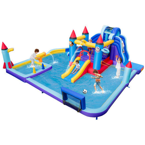 Load image into Gallery viewer, Rocket Theme Inflatable Water Slide Park
