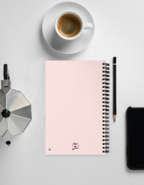 Load image into Gallery viewer, Roe Roe Roe Your Vote Pink Spiral Notebook by Salt and Sparkle
