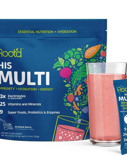 Load image into Gallery viewer, His MULTI - Essential Vitamins &amp; Minerals + Electrolytes for Men by Root'd
