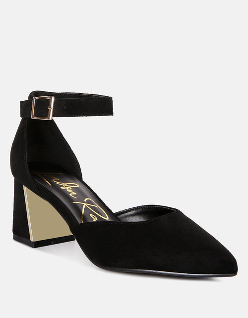 Load image into Gallery viewer, rory metallic sling detail block heel sandals by London Rag
