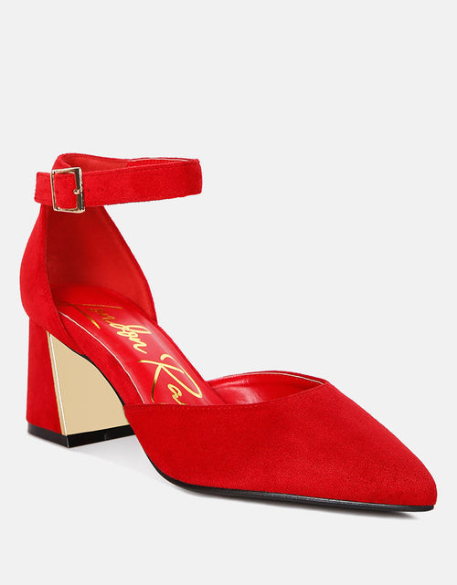 Load image into Gallery viewer, rory metallic sling detail block heel sandals by London Rag
