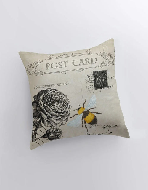 Load image into Gallery viewer, Rose | Bee | Honey Bee | Farmhouse Decor | Home Décor | Yellow Throw Pillows | Accent Pillow Cover | Throw Pillow Covers | Cute Home Decor by UniikPillows
