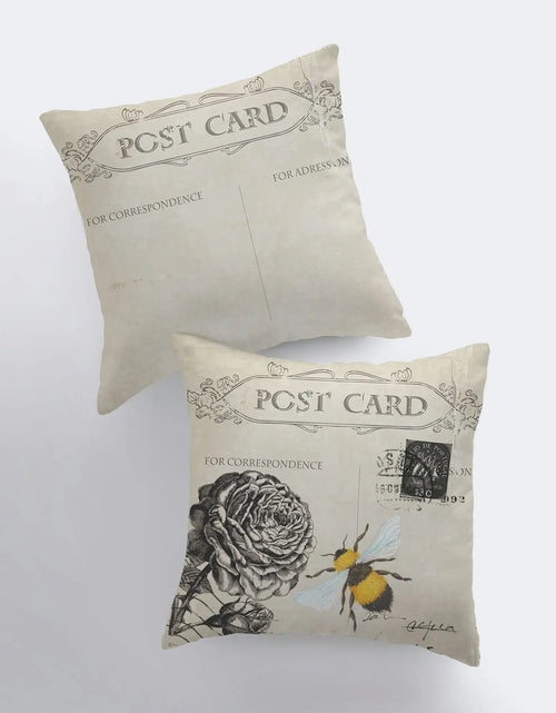 Load image into Gallery viewer, Rose | Bee | Honey Bee | Farmhouse Decor | Home Décor | Yellow Throw Pillows | Accent Pillow Cover | Throw Pillow Covers | Cute Home Decor by UniikPillows

