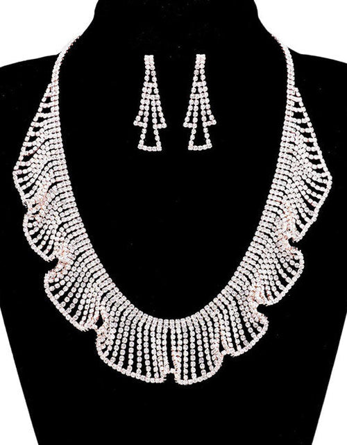 Load image into Gallery viewer, Rhinestone Crystal Bib Necklace by Madeline Love
