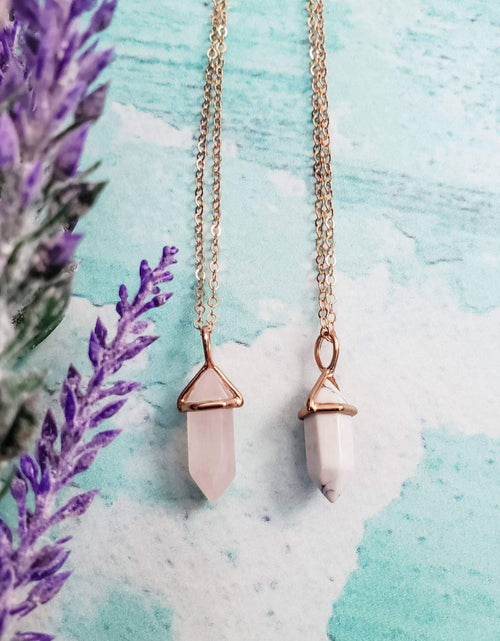 Load image into Gallery viewer, Rose Gold Tiny Spike Necklace by Salt and Sparkle

