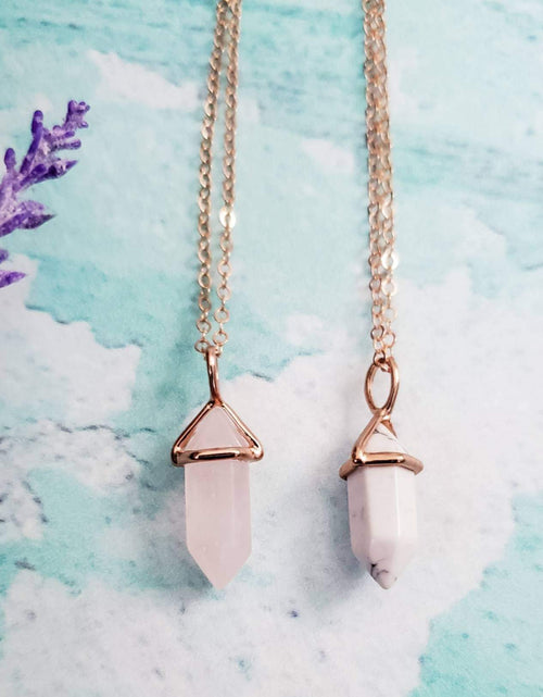 Load image into Gallery viewer, Rose Gold Tiny Spike Necklace by Salt and Sparkle
