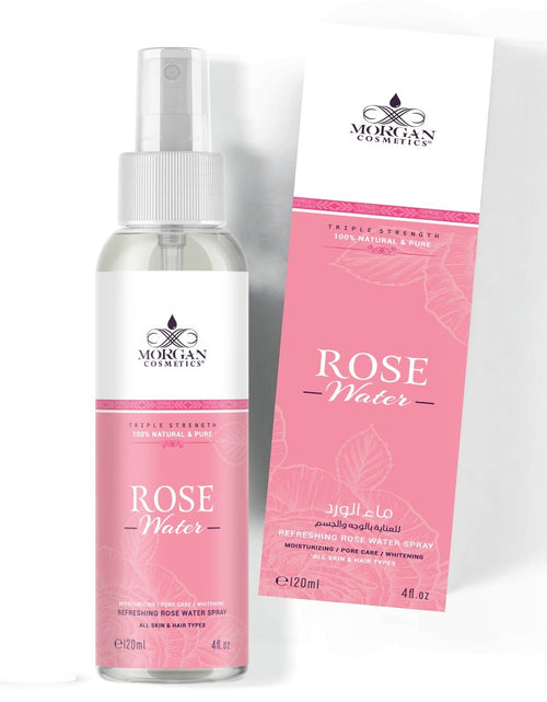 Load image into Gallery viewer, Pure Moroccan Rose Water 4 oz by Morgan Cosmetics
