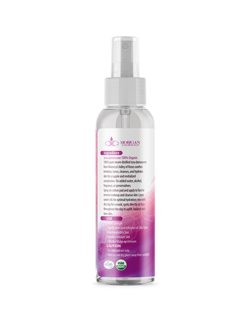 Load image into Gallery viewer, Pure Moroccan Rose Water 4 oz by Morgan Cosmetics
