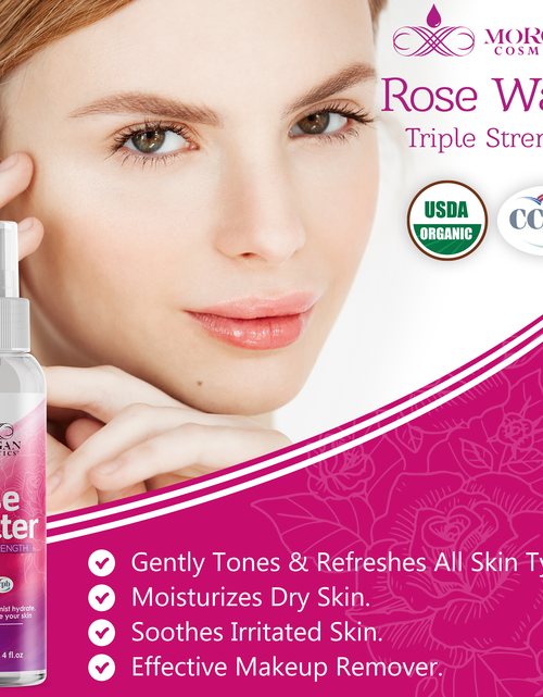 Load image into Gallery viewer, Pure Moroccan Rose Water 4 oz by Morgan Cosmetics
