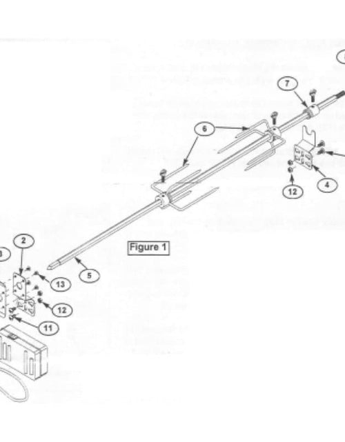 Load image into Gallery viewer, Extra Rotisserie Cordless Motor, Spit, Forks and Bracket Kit. by Arteflame Outdoor Grills
