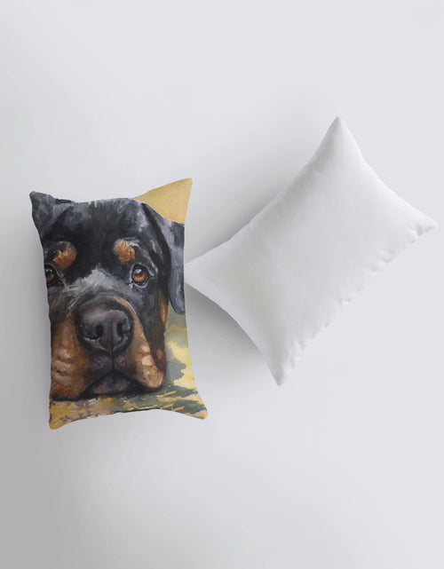 Load image into Gallery viewer, Rottweiler | Watercolor Rottweiler | 12x18 | Pillow Cover | Dog | Home Décor | Custom Dog Pillow | Dog Lover Gift | Dog Mom Gift by UniikPillows

