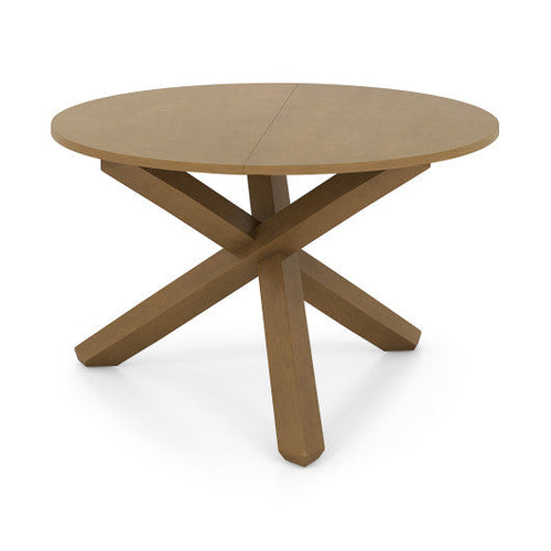 Load image into Gallery viewer, 47 Inches Round Dining Table with Solid Acacia Wood Legs for 4-6 Person-Natural
