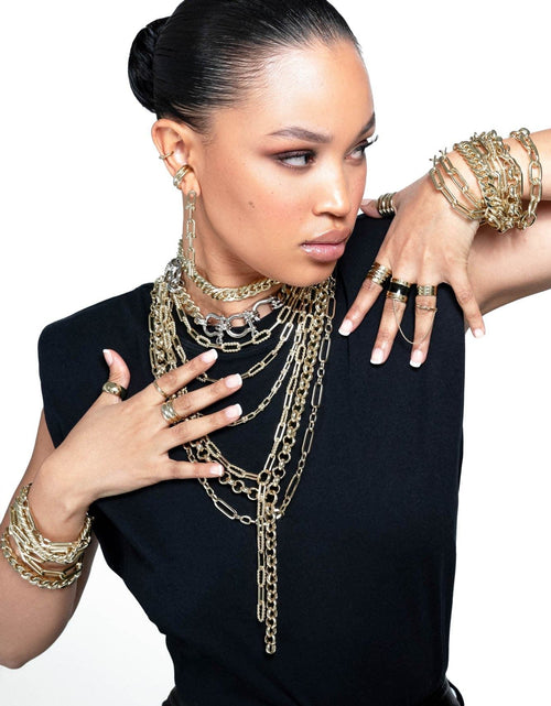 Load image into Gallery viewer, Royal Rolo Chain Lariat by eklexic jewelry
