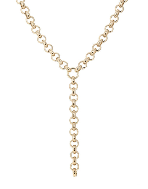 Load image into Gallery viewer, Royal Rolo Chain Lariat by eklexic jewelry

