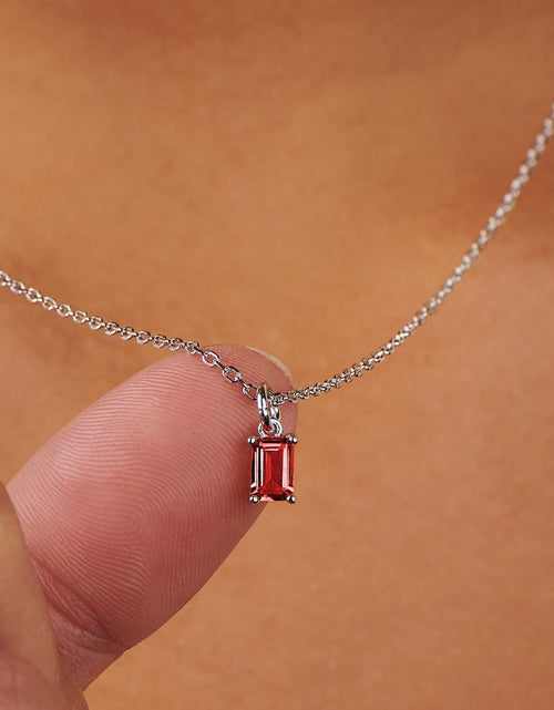 Load image into Gallery viewer, Birthstone Silver Necklace - July by Little Sky Stone
