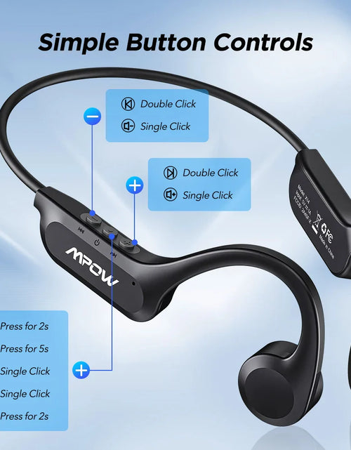 Load image into Gallery viewer, Mpow X14 Bone Conduction Sport Headphones Bluetooth 5.3 Wireless Earphone Handsfree IPX6 Waterproof TWS Headset with Mic for Gym
