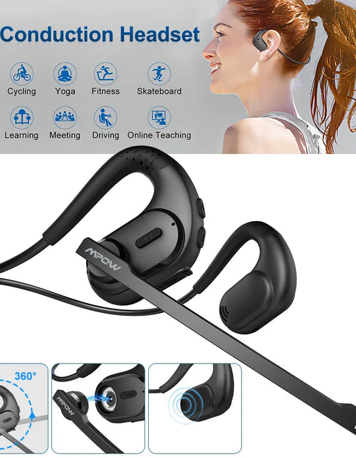 Load image into Gallery viewer, Mpow G9 Bluetooth 5.3 Earphones with Removable Microphone Noise Cancelling Open Ear Handsfree Business Headset Office Driving
