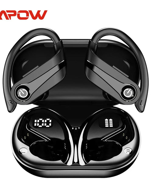 Load image into Gallery viewer, Mpow Q63 Bluetooth 5.3 Wireless Earbuds with Mic IPX7 Waterproof 200H Earphones with Hooks for Sports Running Workout Gym
