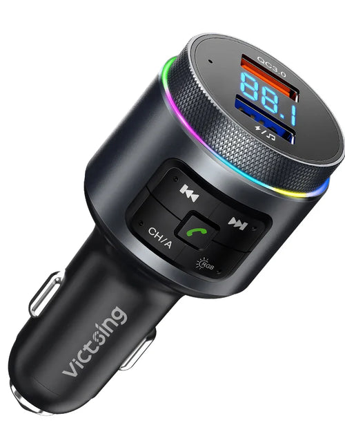 Load image into Gallery viewer, Mpow Bluetooth FM Transmitter for Car Adapter Bluetooth Wireless Radio MP3 Player with QC3.0 Quick Charge Handsfree Callling
