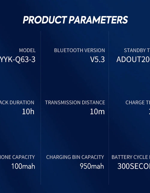 Load image into Gallery viewer, Mpow Q63 Bluetooth 5.3 Wireless Earbuds with Mic IPX7 Waterproof 200H Earphones with Hooks for Sports Running Workout Gym
