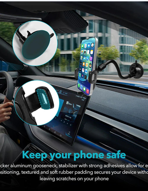 Load image into Gallery viewer, Mpow CA104 Universal Car Phone Mount Windshield Dashboard Car Phone Holder with Long Gooseneck for iPhone 14 15 Plus Samsung

