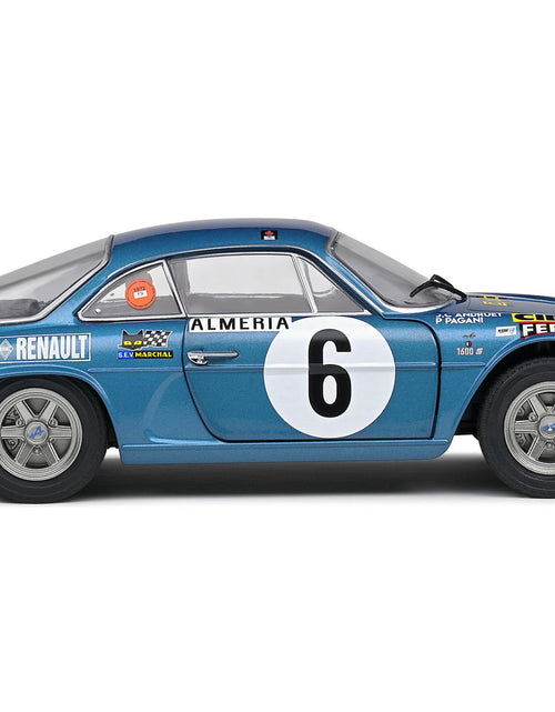 Load image into Gallery viewer, Alpine A110 1600S #6 Jean-Claude Andruet - Pierre Pagani "Rallye Montecarlo" (1972) "Competition" Series 1/18 Diecast Model Car by Solido
