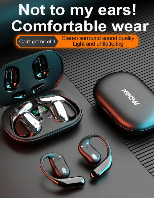 Load image into Gallery viewer, Mpow Q16 True Wireless Earphones, OWS Open Ear Earphones with Earhooks, Bluetooth 5.3, Up to 80H Playtime with Case for Cycling
