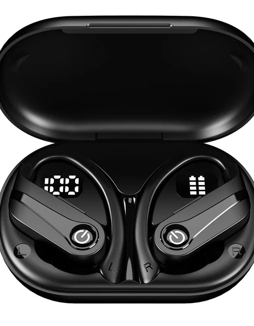Load image into Gallery viewer, Mpow Q63 Bluetooth 5.3 Wireless Earbuds with Mic IPX7 Waterproof 200H Earphones with Hooks for Sports Running Workout Gym
