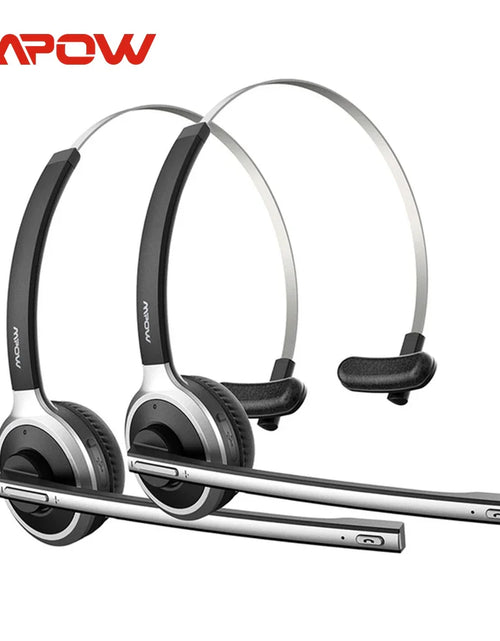 Load image into Gallery viewer, 1/2 pack Mpow M5 Bluetooth V5.0 Headset Wireless Truck Driver Headphones Hands-free Call Headset with Mic for Call Center Office
