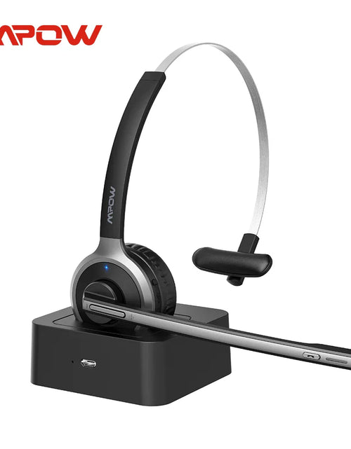Load image into Gallery viewer, Mpow M5 Pro Bluetooth 5.0 Headphones with Mic Charging Base Wireless Headset for PC Laptop Call Center Office 18H Talking Time
