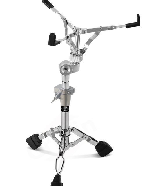 Load image into Gallery viewer, Premium Snare Drum Stand by GRIFFIN - Double Braced Heavy-Duty Weight Mount for Snares, Tom Drums &amp; Adjustable Practice Pad - Percussion Hardware Kit by GeekStands.com
