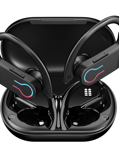 Load image into Gallery viewer, Mpow Q63 Bluetooth 5.3 Wireless Earbuds with Mic IPX7 Waterproof 200H Earphones with Hooks for Sports Running Workout Gym
