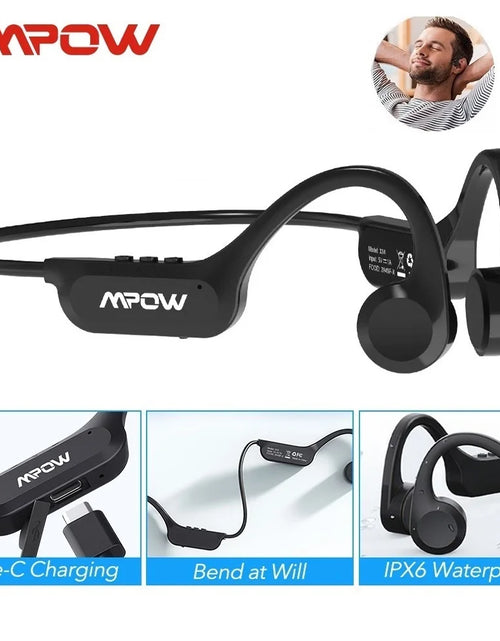 Load image into Gallery viewer, Mpow X14 Bone Sound Headphones Bluetooth 5.3 Open Ear Wireless Bone Conduction Headphones IPX6 Waterproof Sport Running Headset
