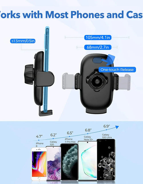 Load image into Gallery viewer, Mpow CA158 Universal Car Phone Mount Windshield Dashboard Car Phone Holder with Long Gooseneck for iPhone 14 15 Plus Max Samsung
