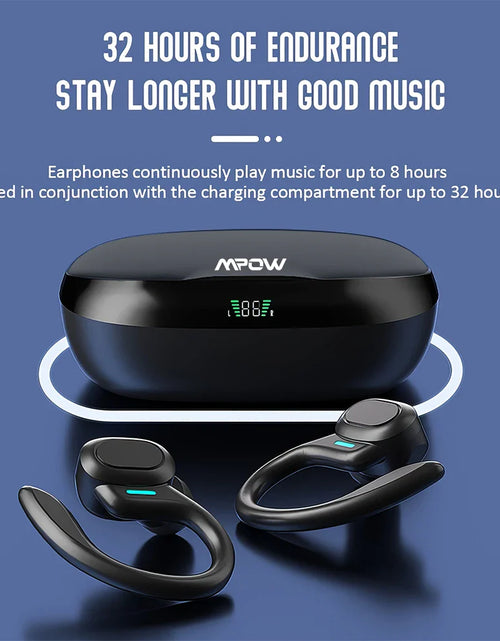 Load image into Gallery viewer, Mpow SP16 Bluetooth V5.3 Headphone with CVC 8.0 Dual Mic Noise Cancelling Wireless Headset 160Hrs Talktime for iOS Android Phone
