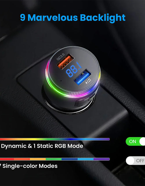 Load image into Gallery viewer, Mpow Bluetooth FM Transmitter for Car Adapter Bluetooth Wireless Radio MP3 Player with QC3.0 Quick Charge Handsfree Callling
