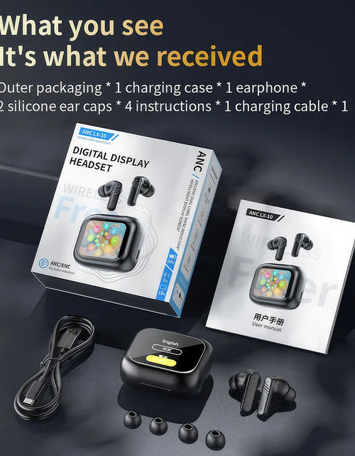 Load image into Gallery viewer, Mpow LX-10 Touch Screen Bluetooth 5.4 Earphones ANC Active Noise Cancelling Headphones In-ear Stem Touch Bluetooth Headphones
