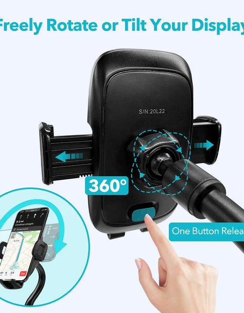 Load image into Gallery viewer, Mpow CA104 Universal Car Phone Mount Windshield Dashboard Car Phone Holder with Long Gooseneck for iPhone 14 15 Plus Samsung
