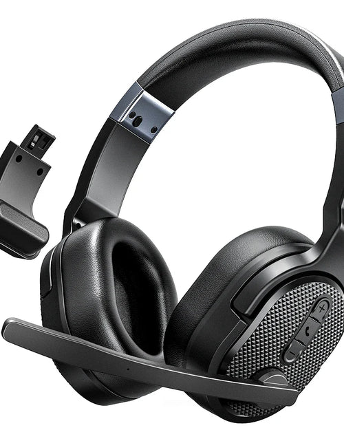 Load image into Gallery viewer, Mpow E65 2 in 1 Wireless Headphones Bluetooth 5.3 Dual/Single Office Headset with Microphone&amp;Mute Switch 35H for Trucker Driver
