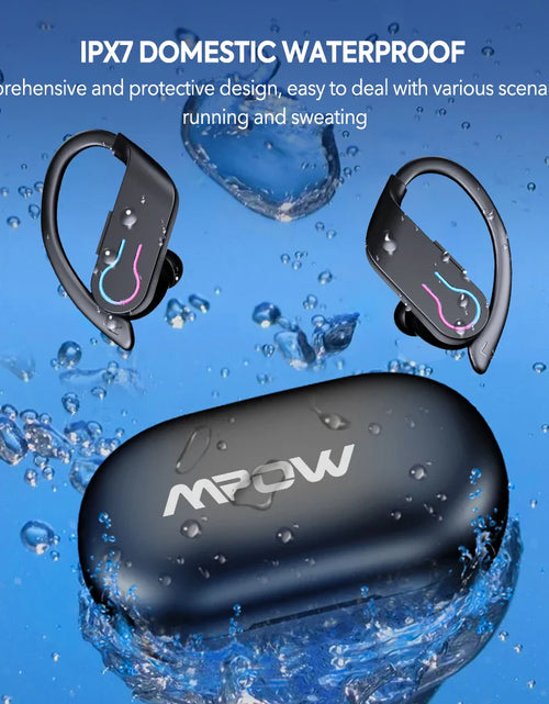 Load image into Gallery viewer, Mpow Q63 Bluetooth 5.3 Earphones Sports Headset Wireless In-Ear 200H Standby Time IPX7 Waterproof HiFi Stereo Gaming Earbuds
