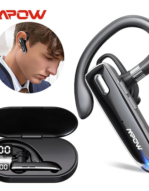 Load image into Gallery viewer, Mpow YYK530 Bluetooth Business Earpiece V5.3 Noise Cancellation Wireless Trucker Handsfree Earphone In Ear 12H Talk Time Headset
