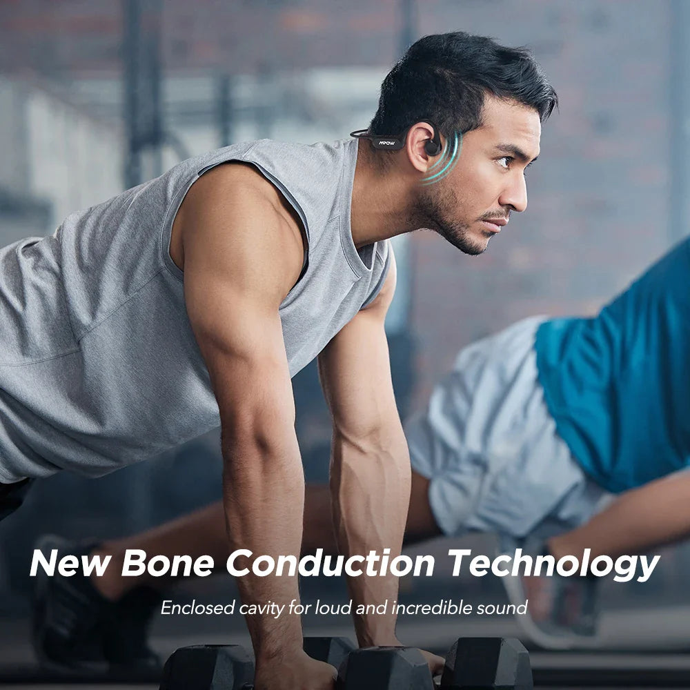 Mpow X14 Bone Sound Headphones Bluetooth 5.3 Open Ear Wireless Bone Conduction Headphones IPX6 Waterproof Sport Running Headset