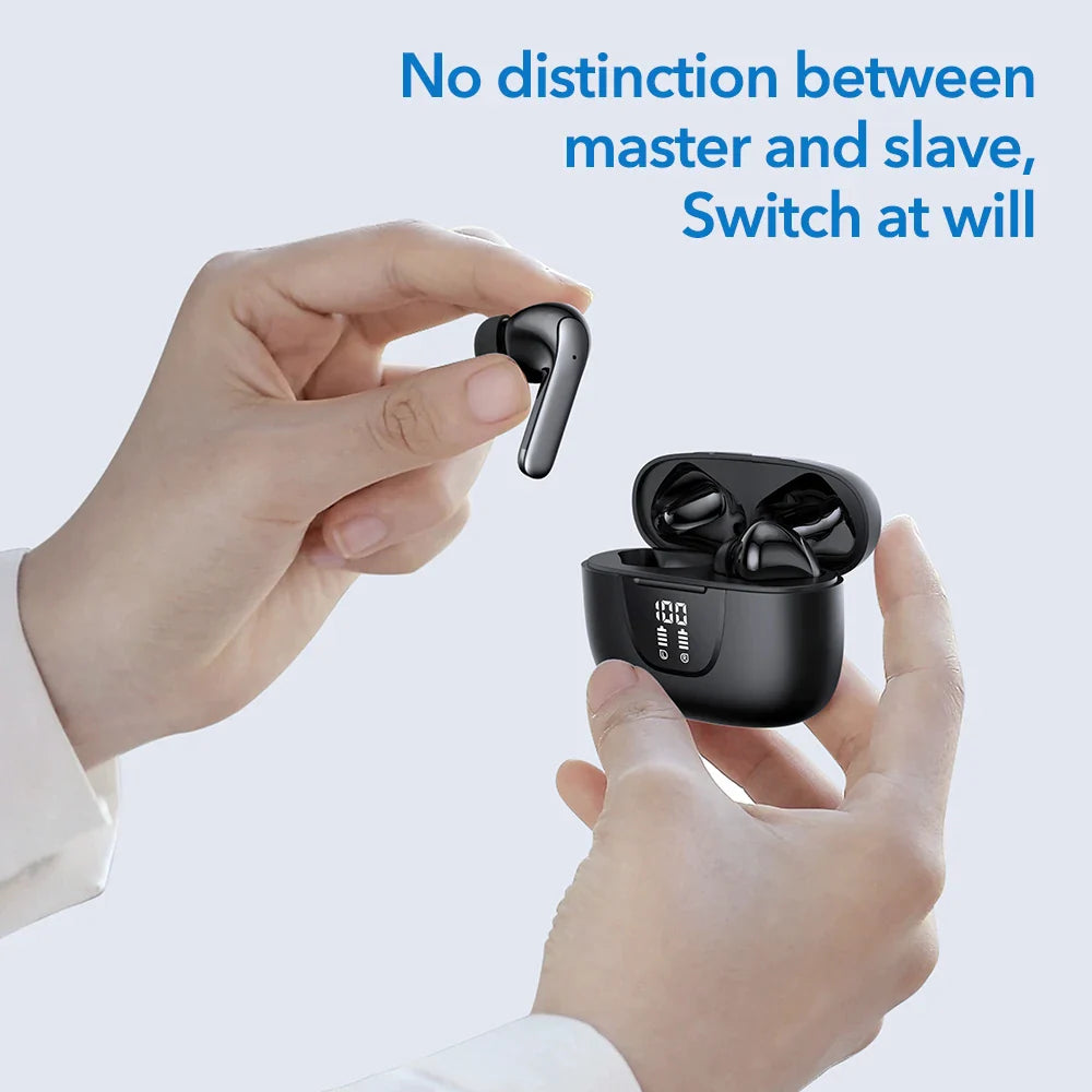 Mpow S42 Active Noise Cancelling Earphones Bluetooth 5.3 TWS Headset 30H Playback In-Ear ANC TWS Earbuds for iPhone Smartphone
