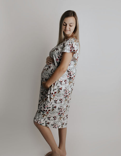 Load image into Gallery viewer, Floral Mommy Labor and Delivery Nursing Hospital Gown by Three Little Tots

