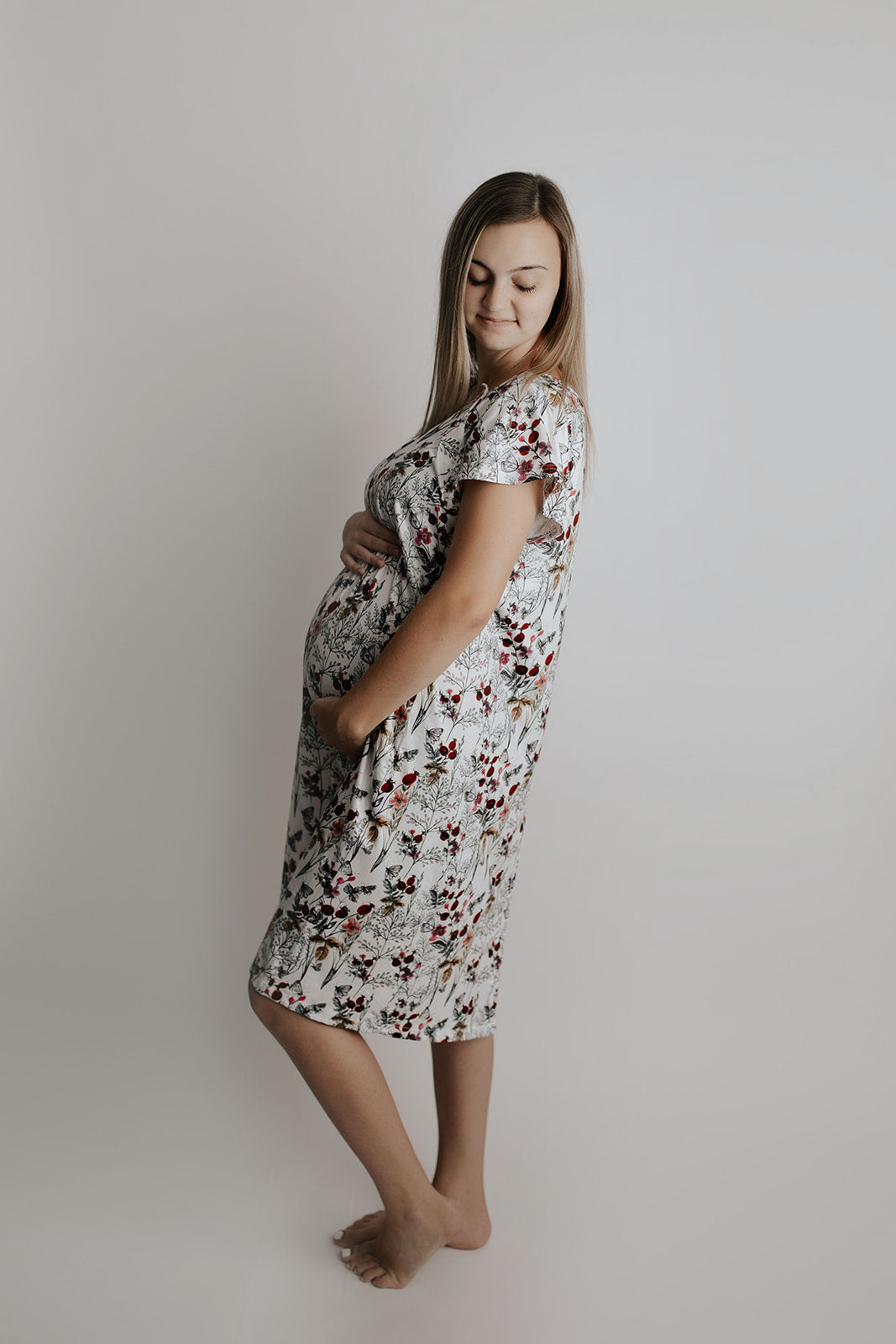 Floral Mommy Labor and Delivery Nursing Hospital Gown by Three Little Tots