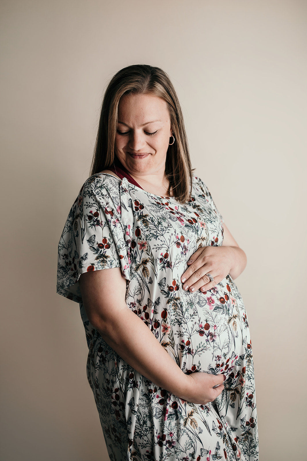 Floral Mommy Labor and Delivery Nursing Hospital Gown by Three Little Tots