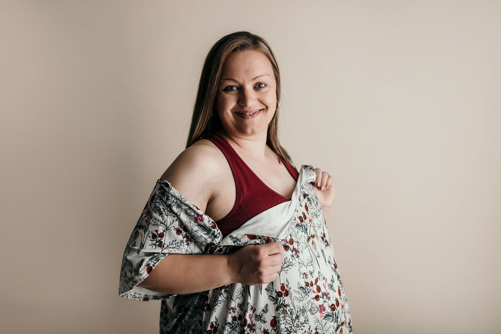 Floral Mommy Labor and Delivery Nursing Hospital Gown by Three Little Tots